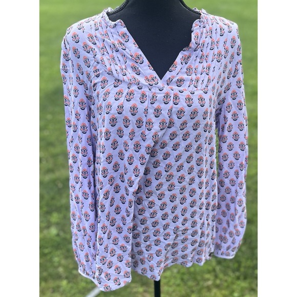 Matilda Jane Tops - Matilda Jane Women's Size Medium Delicate Topiary Lavender Blouse floral preppy